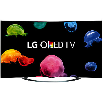 LG 65EC970V Curved 4K Ultra HD OLED 3D Smart TV, 65  with Freeview HD, Built-In Webcam, Harman Kardon Audio & 2x 3D Glasses